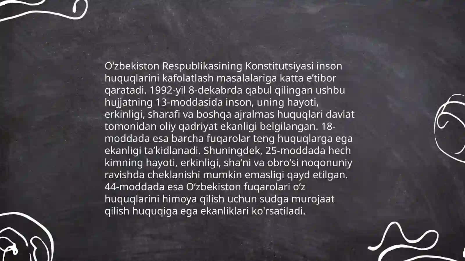 O'zbekistonda inson huquqlari va erkinliklari kafolatlarining yaratilishi 4