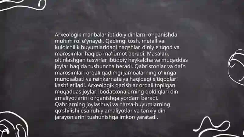 Ibtidoiy diniy etiqodning arxeologik manbalardagi izlari 4