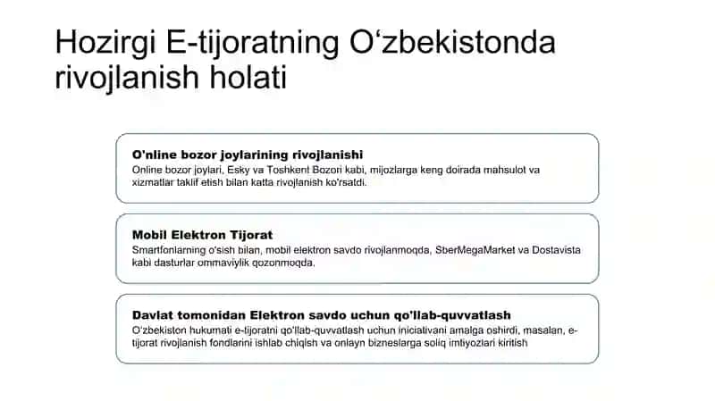 Oʻzbekistonda elektron savdo haqida ta'rif 4