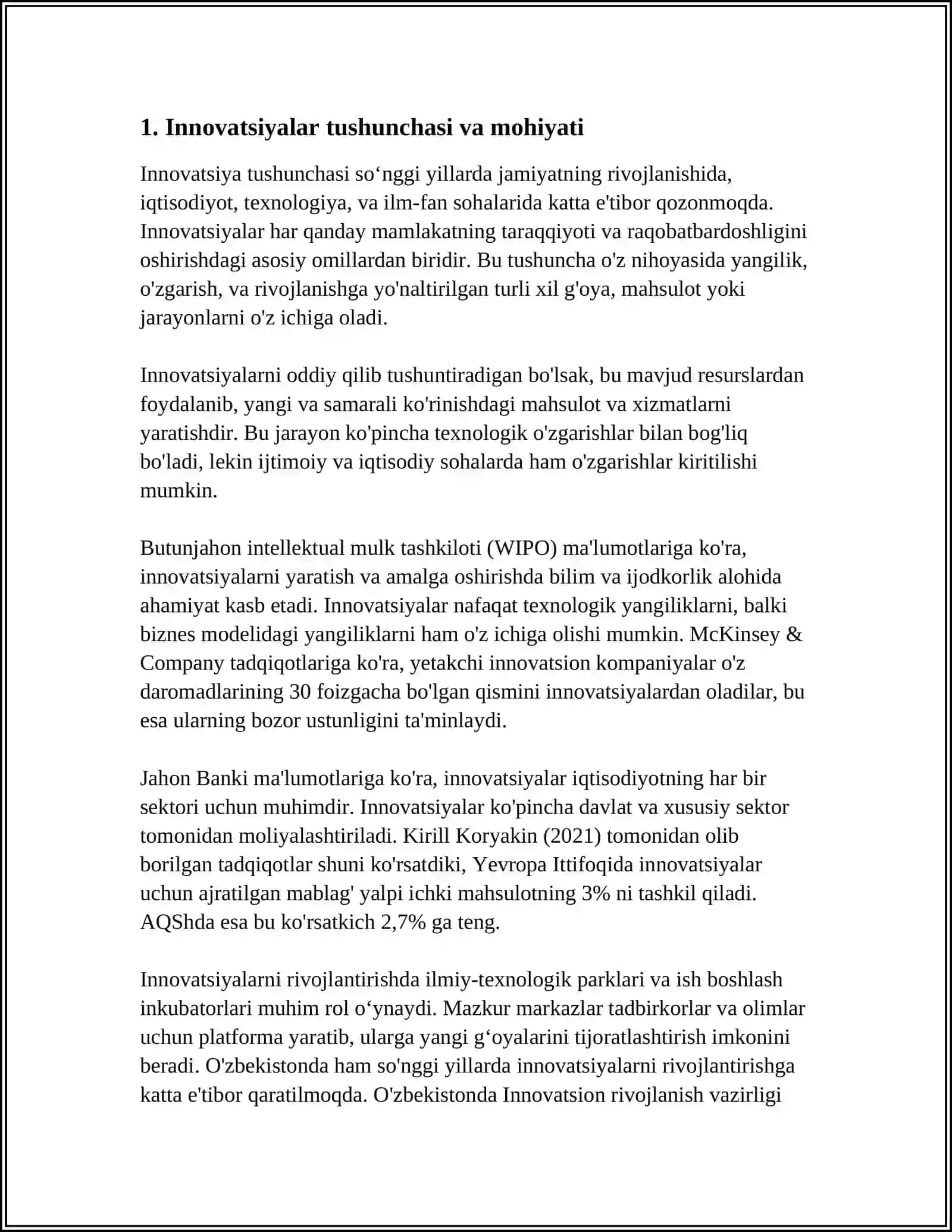 INNOVATSIYALARNI REJALASHTIRISHNING MOHIYATI VA PRINSIPLARI 4