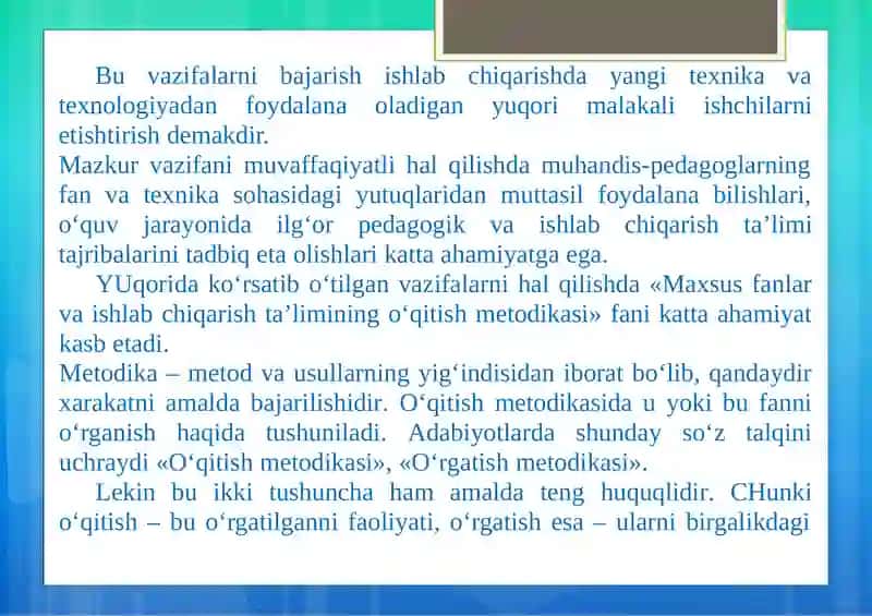 Oliy ta'limda o'quv uslubiy majmuaning tayyorlanishining me'yorlari 4