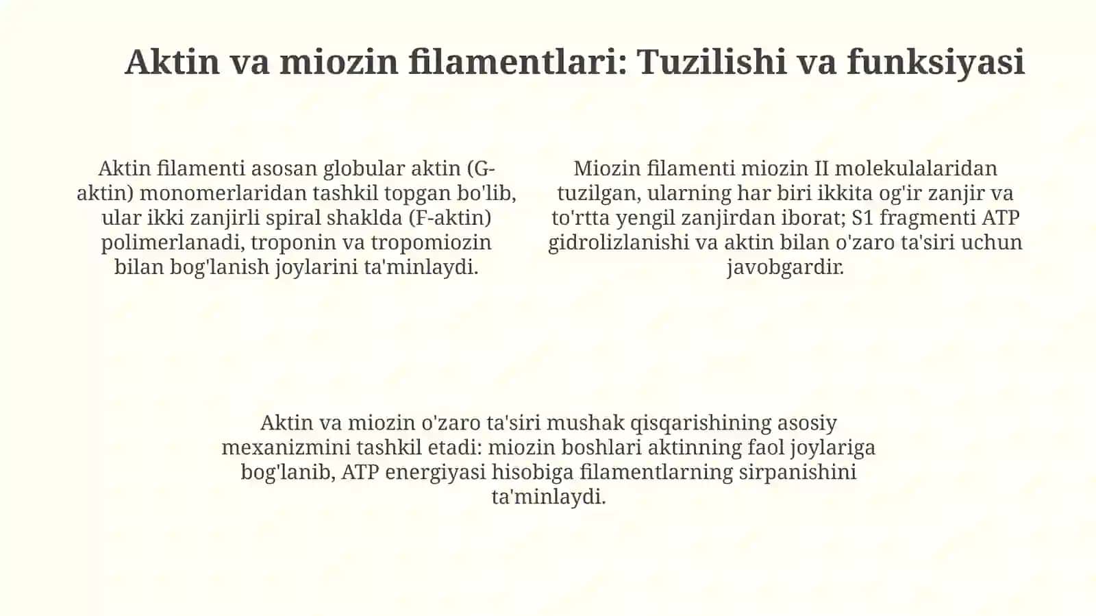 Mushak qisqarish mexanizmining morfologikasoslari 4