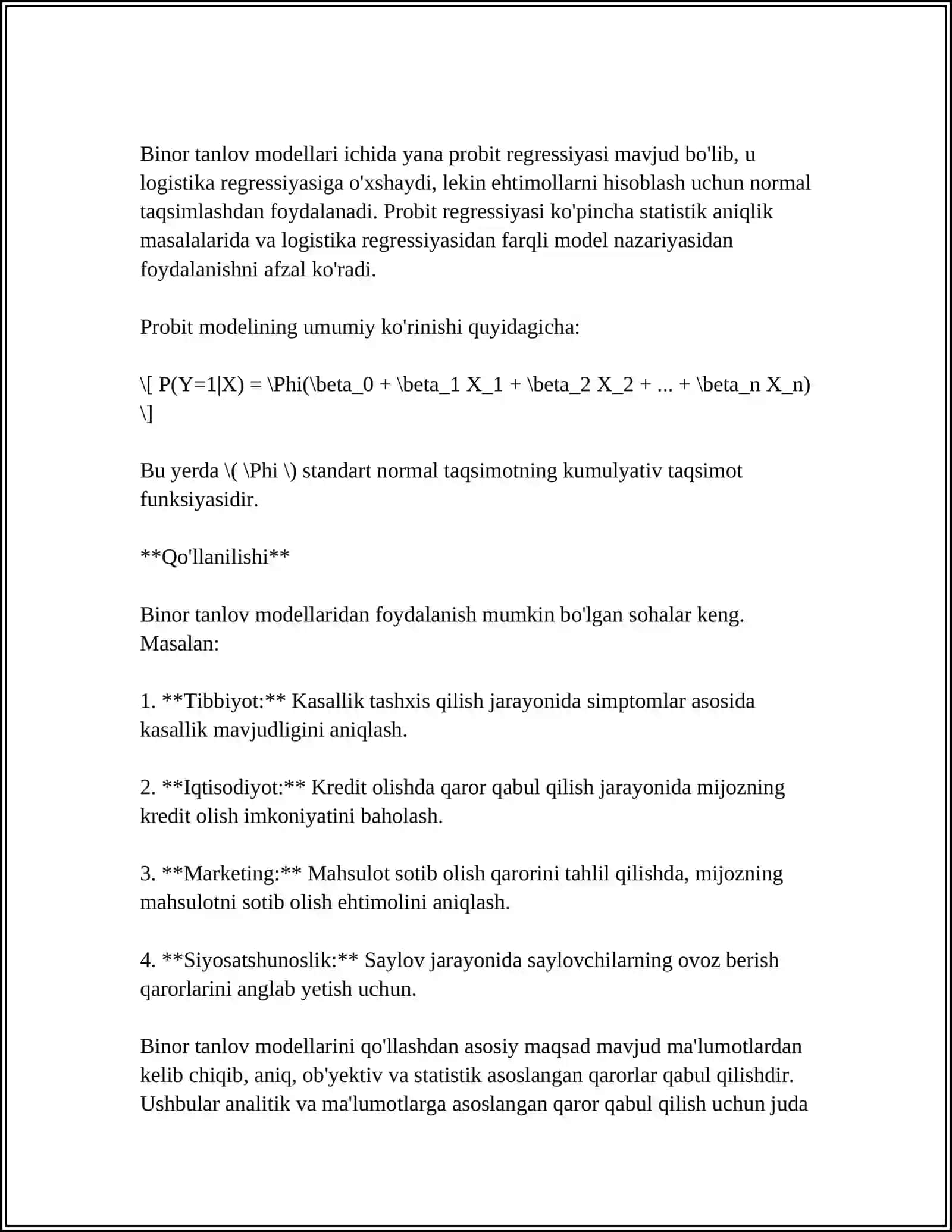 BINOR TANLOV MODELLARI 4