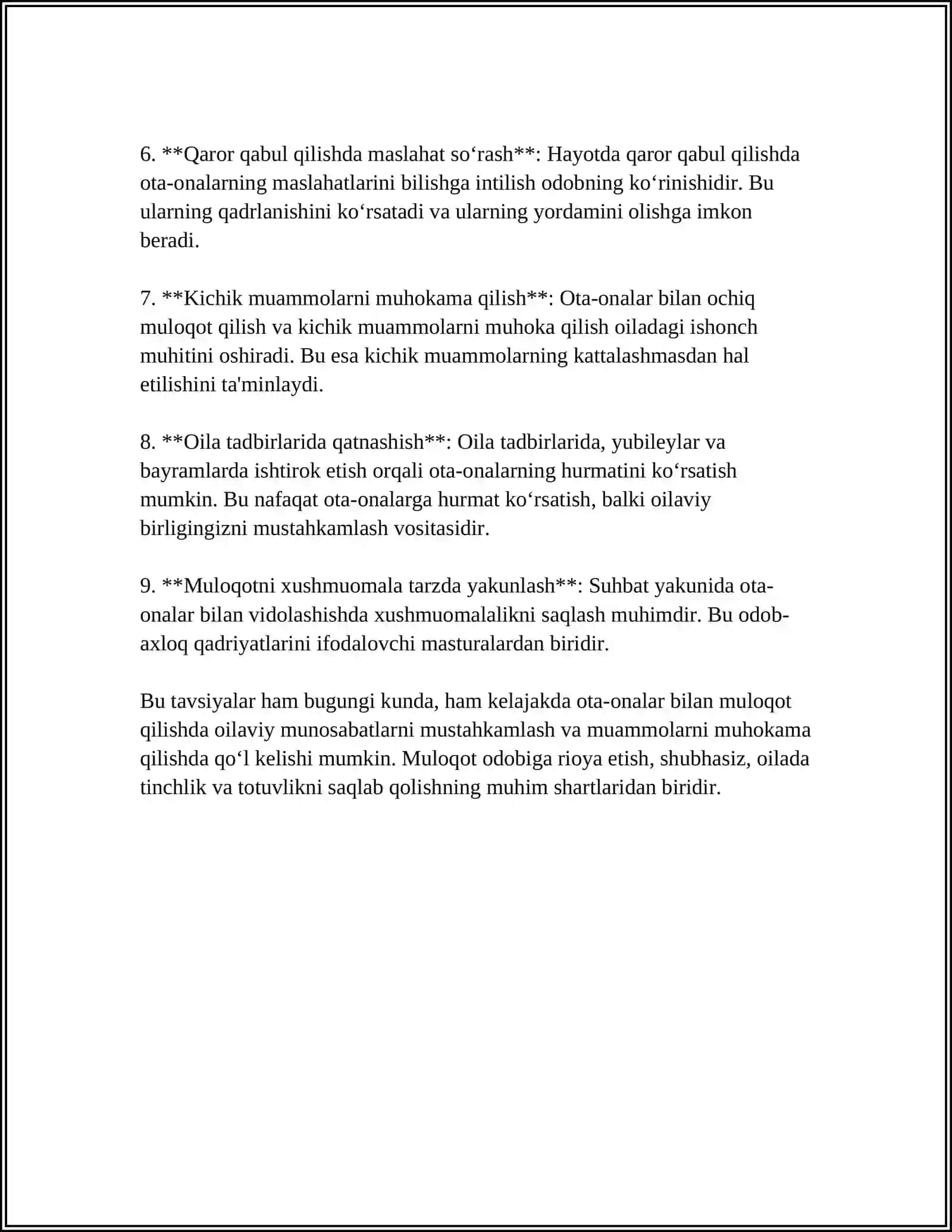 Mavzu: MAKTABGACHA TAʼLIM TASHKILOTLARIDA OTA-ONALAR BILAN HAMKORLIKDA MUOMOLI VAZIYATLAR 4