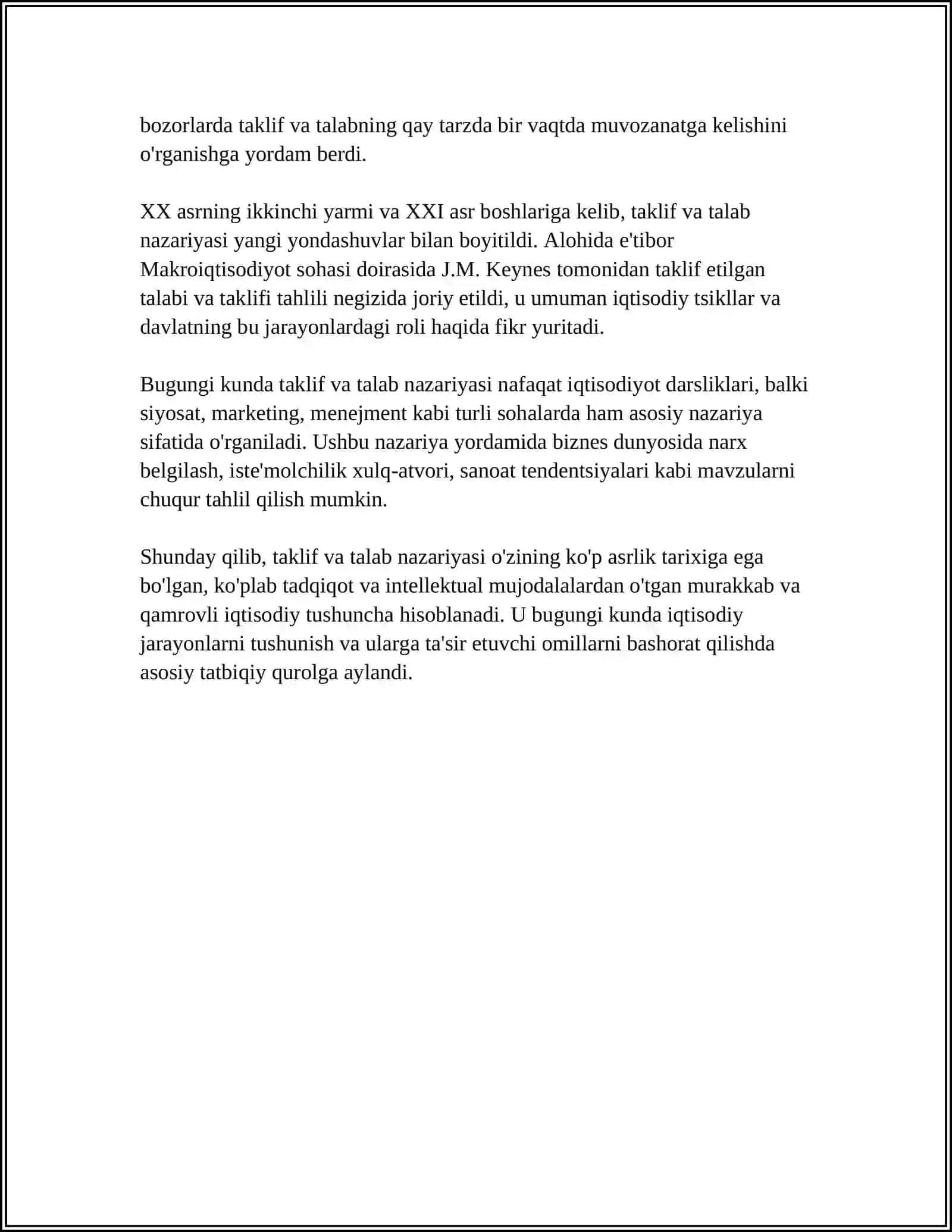 Taklif va Talab Nazariyasi 4