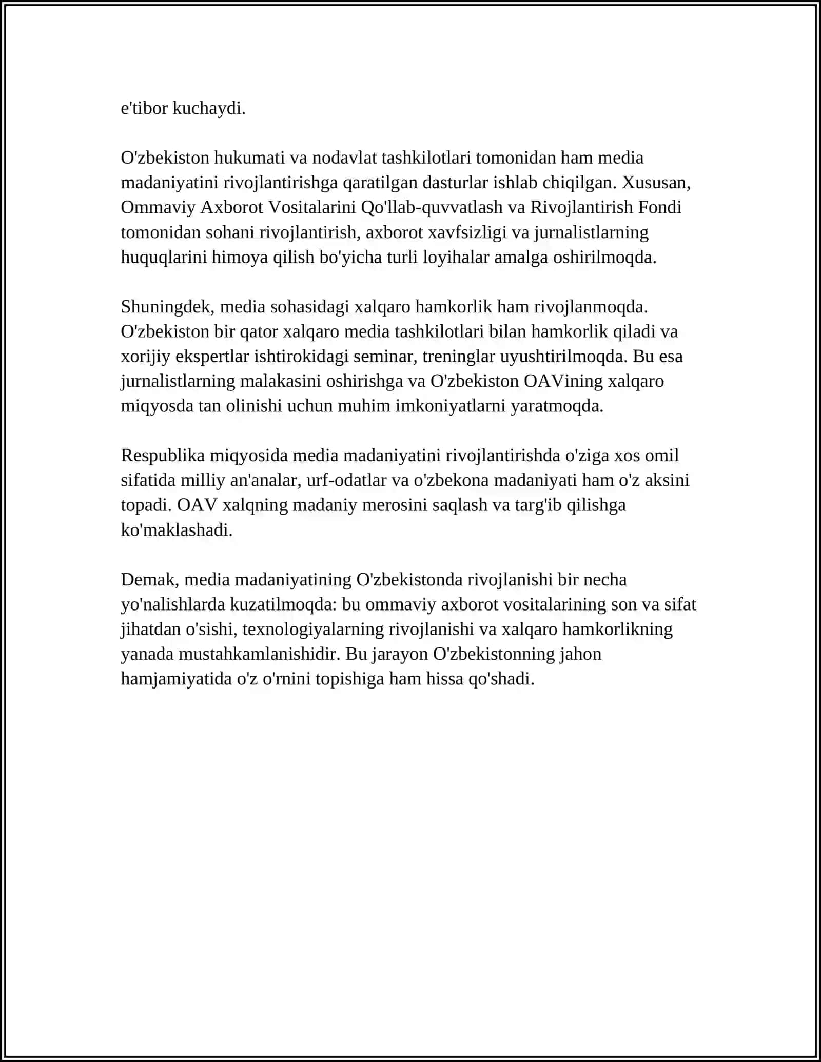 MEDIA MADANIYATI VA INNAVATSION PEDAGOGIKA 4
