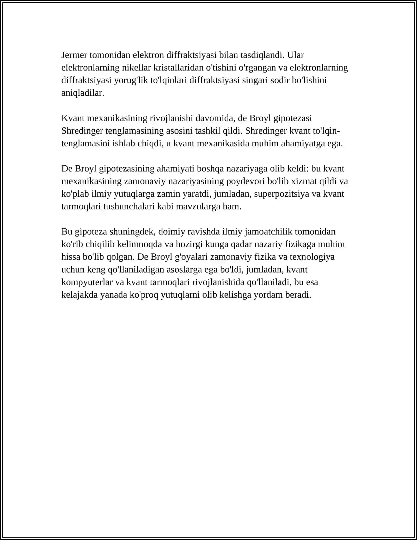 KVANT KIMYOSI DE BROYIL NAZARIYASI 4