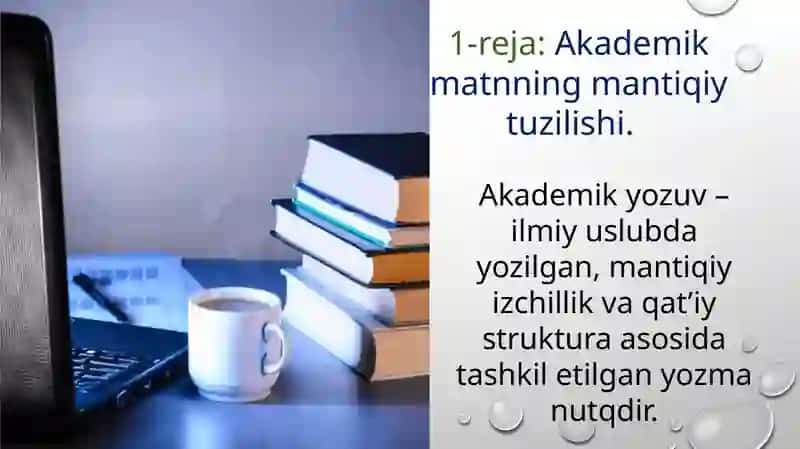 Akademik yozuvning mantiqiy tuzilishi 4