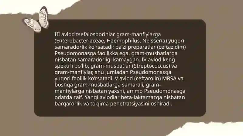 Tsefalosporinning yangi avlodi 4