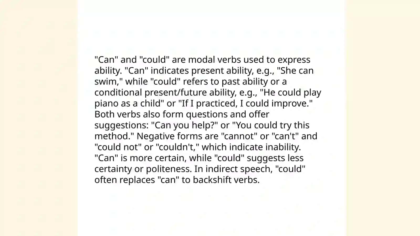 Modal verbs 4