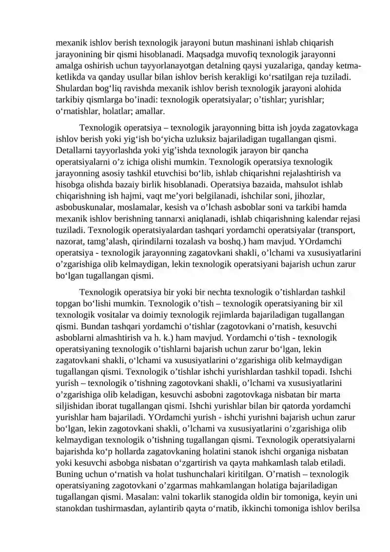 Avtomobil va traktor ishlab chiqarish va texnologik jarayonlari 4