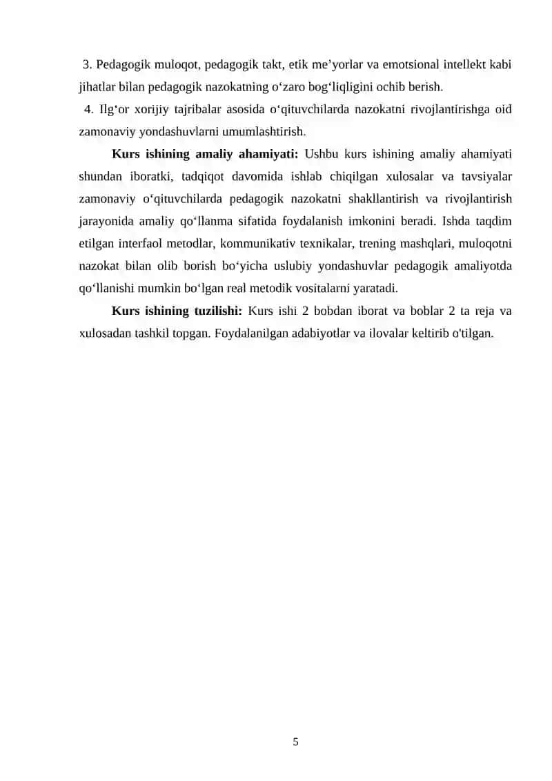 Pedagogik nazokat – zamonaviy o’qituvchi kasbiy kompetentligining tarkibiy qismi sfatida 4