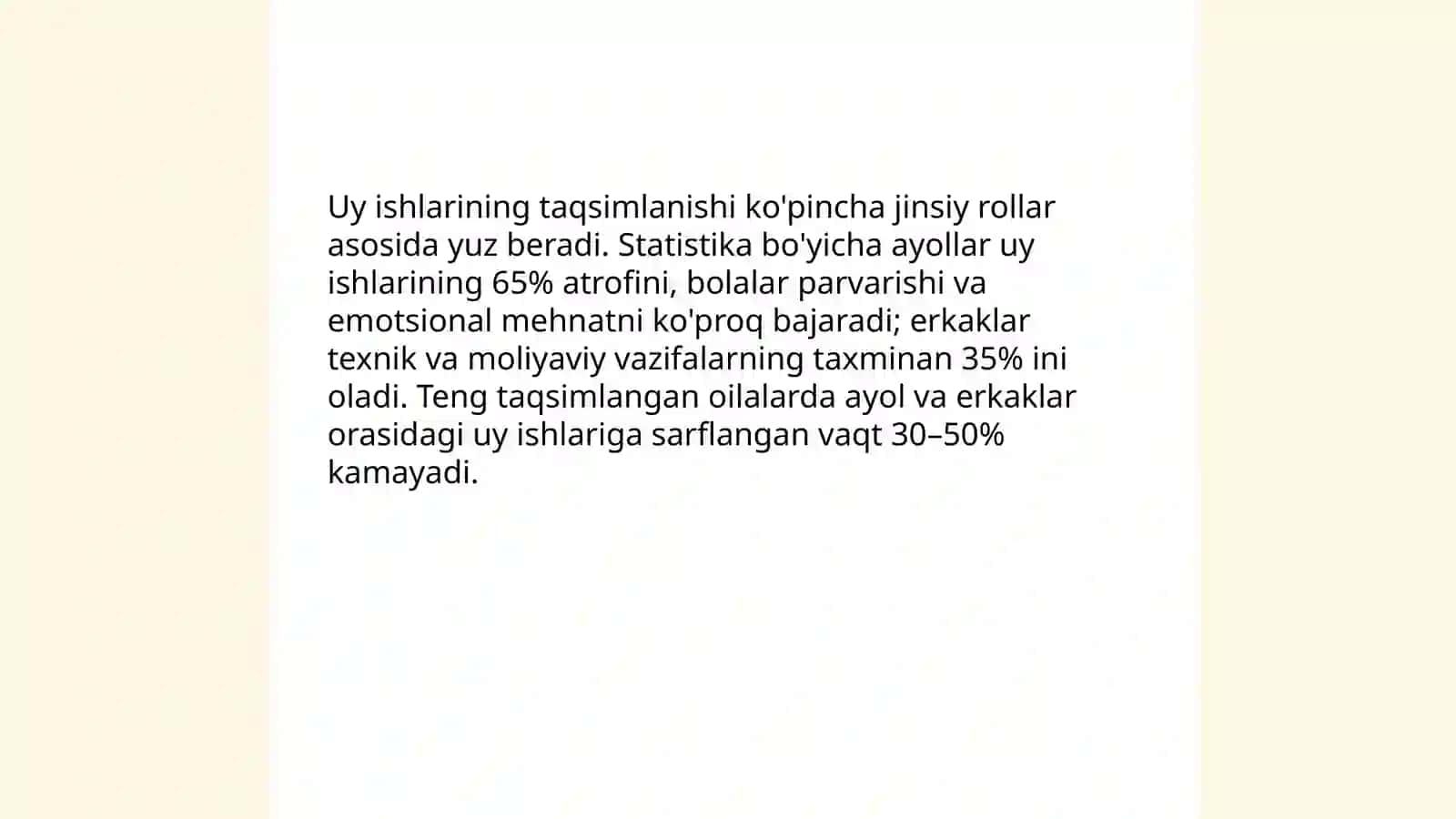 Vaqtlar imtiyozlar va uy hoʻjaliklarining hulq-atvori 4
