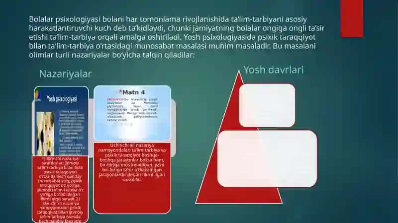 D. B. Elkoning rivojlanishni davrlashtirish va yoshga oid dinamikasi haqidagi tushunchalar 4