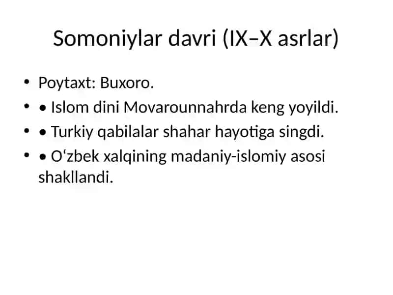 O‘ZBEK XALQINING ETNIK SHAKLLANISHI (Sulolaviy davrlashtirish asosida) 4