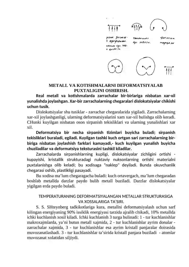 METALLARNING PLASTIK DEFORMATSIYALANISHI VA REKRISTALLANISHI 4
