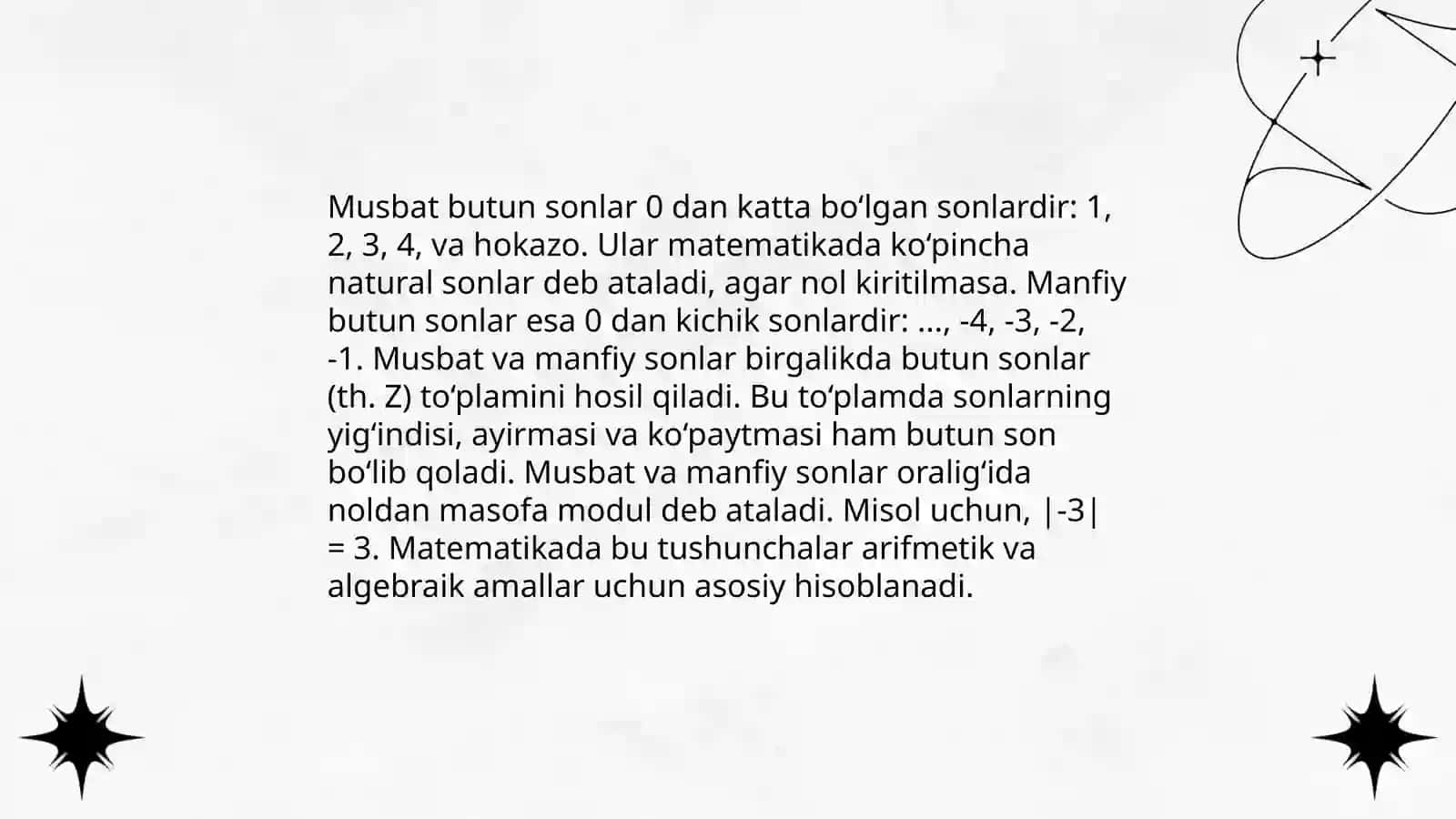 Butun sonlar 4