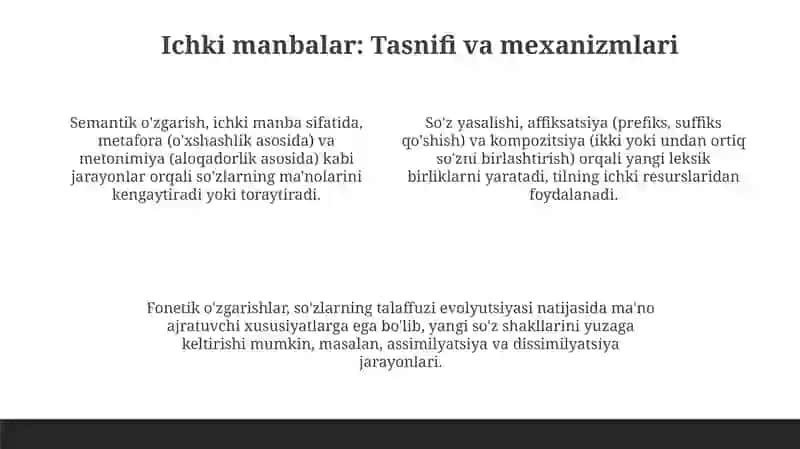 Lug´aviy sath taraqqiyotining ichki va tashqi manbalari 4