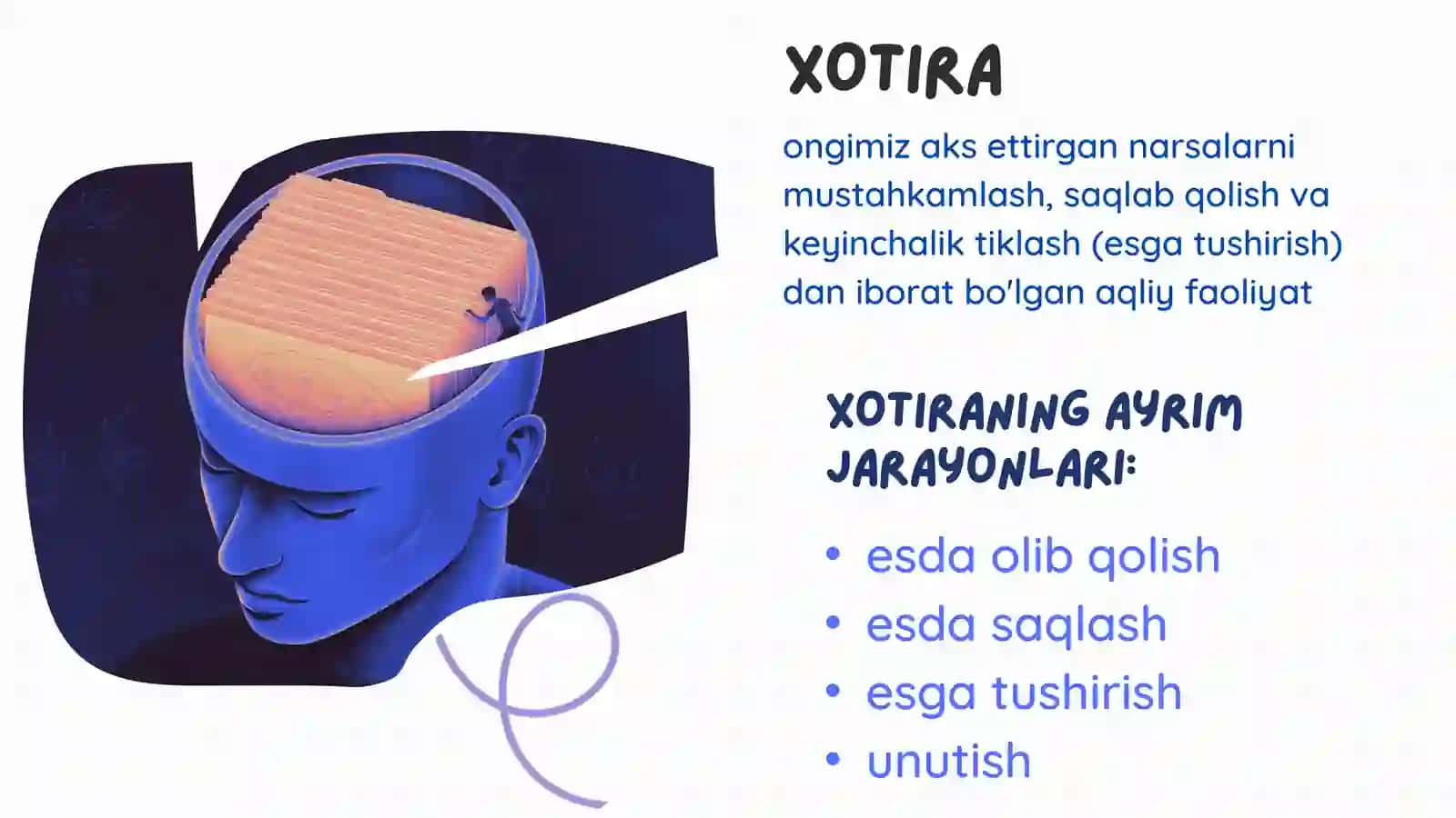 Xotira va uning usullari (Ma'lumotlarnimustahkamlashyoʻllari,usullarivavositalari(xotira)) 4