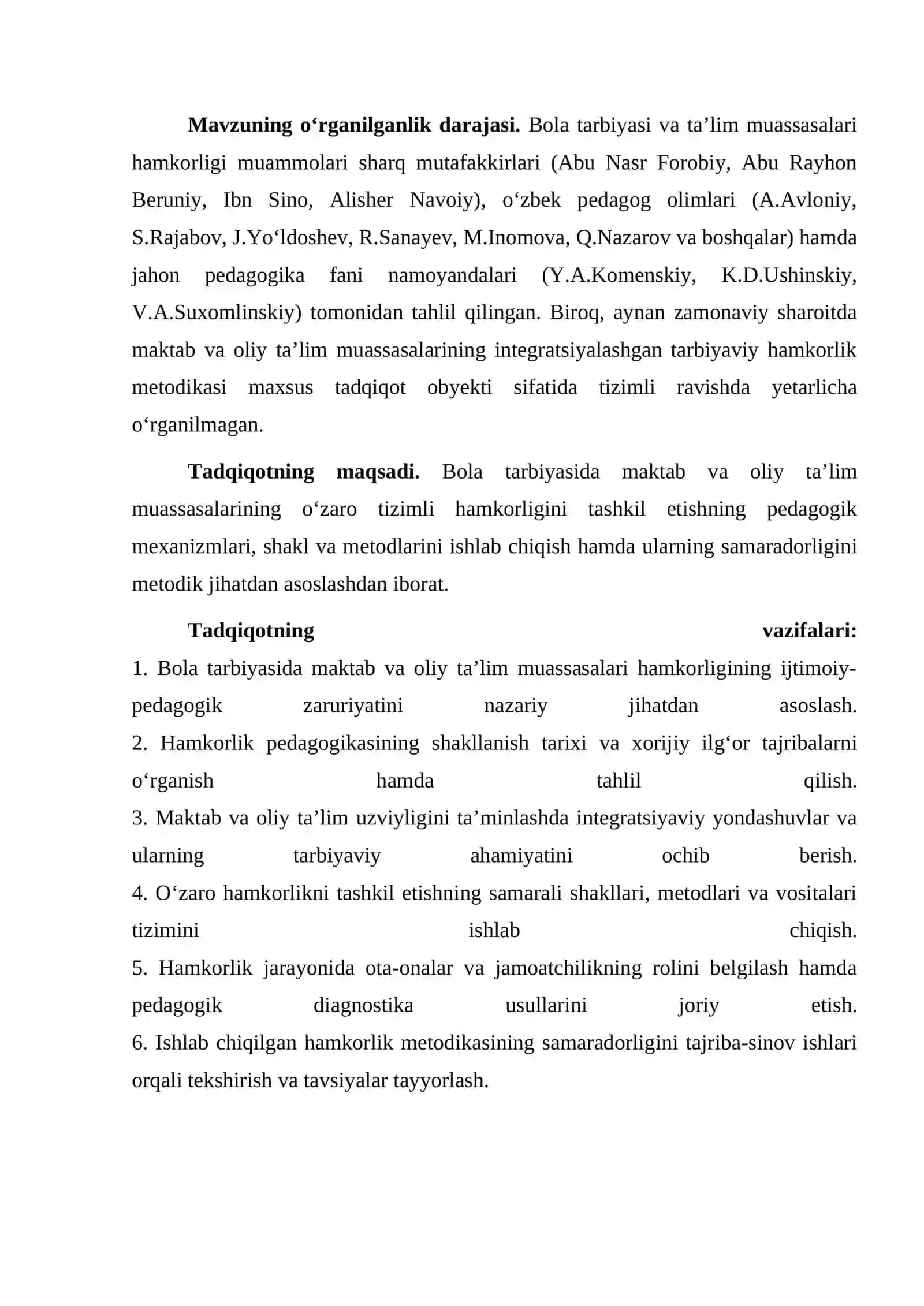 BOLA TARBIYASIDA MAKTAB VA OLIY TAʼLIMNING OʻZARO HAMKORLIGINI TASHKIL QILISH METODIKASI 4