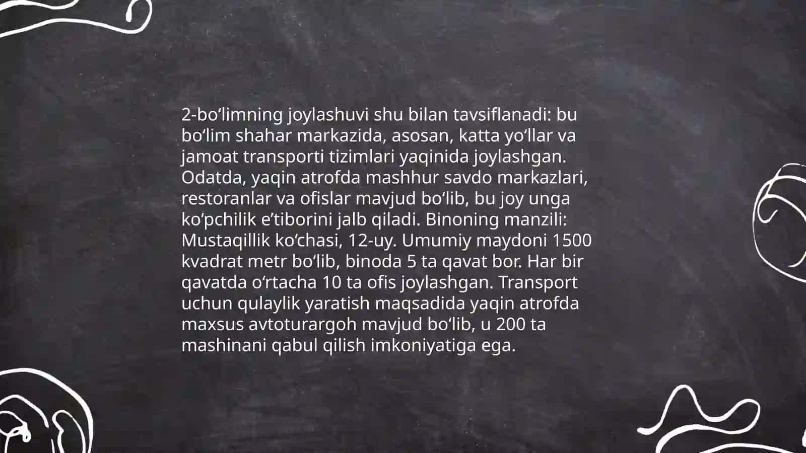 Terapevtik stomotolgiya klinikasi bo‘limi xonasini tashkil etish va jihozlash 4
