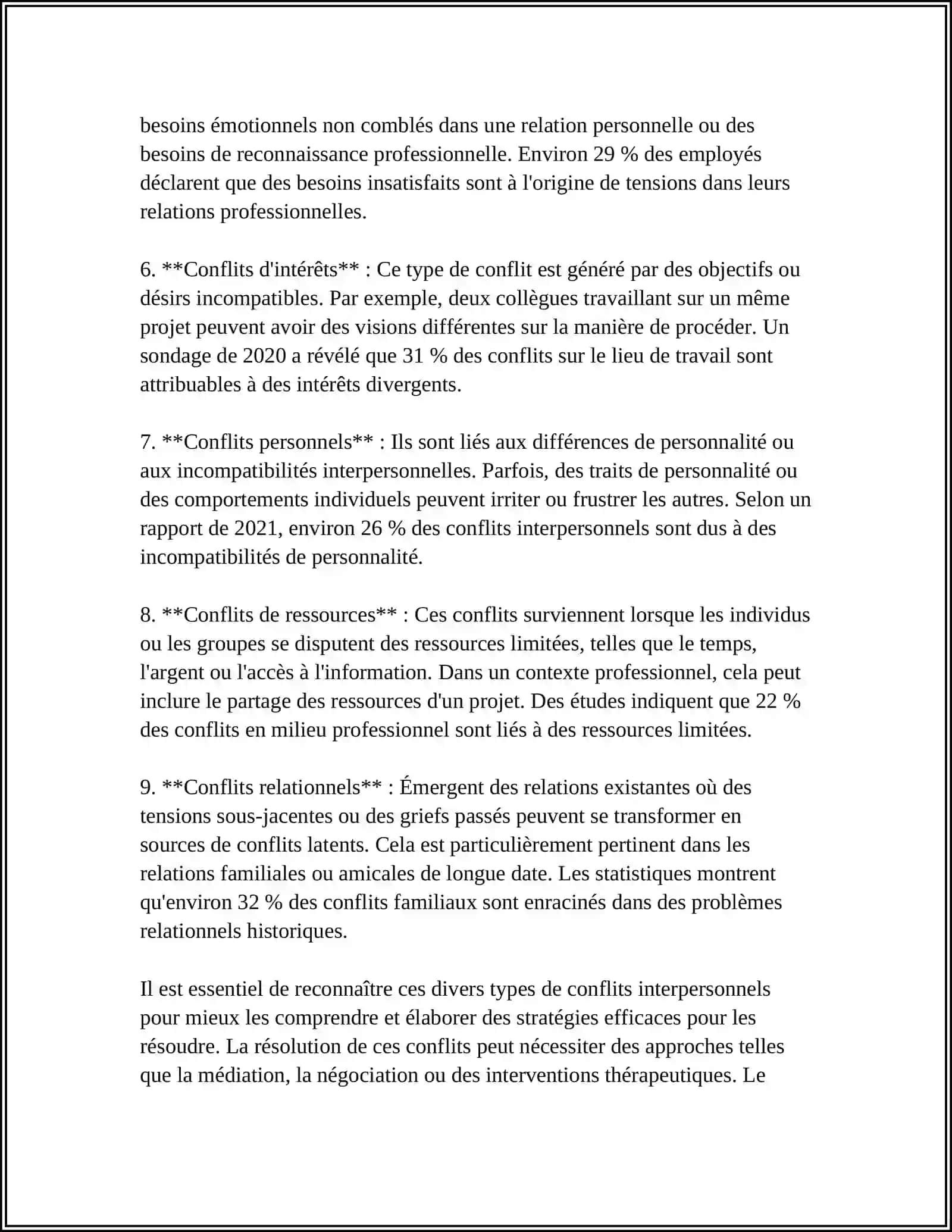 Sujet: MANAGING CONFLICT 4