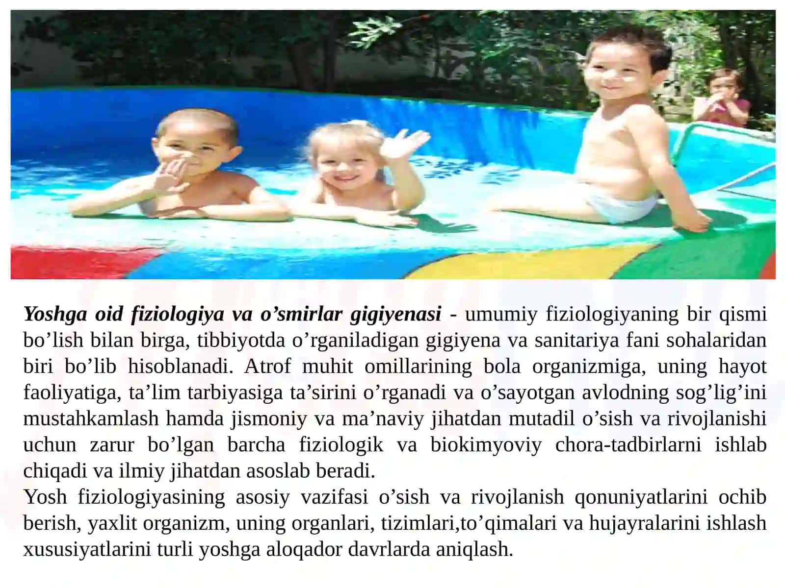 Bolalarning yosh fiziologiyasi va gigienasi 4