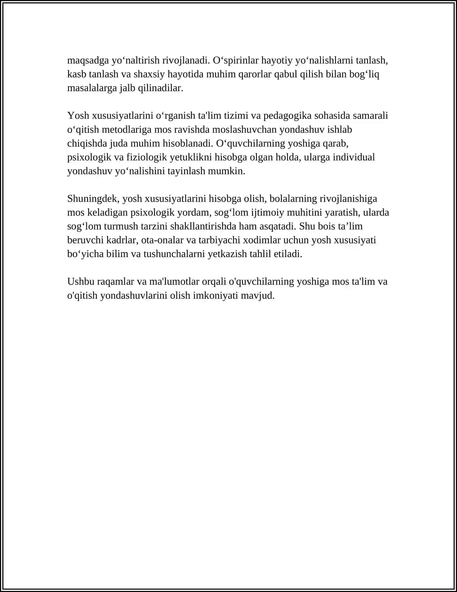 O'quvchilarni pedagogik va psixologik jihatdan tavsifnoma tayyorlash 4