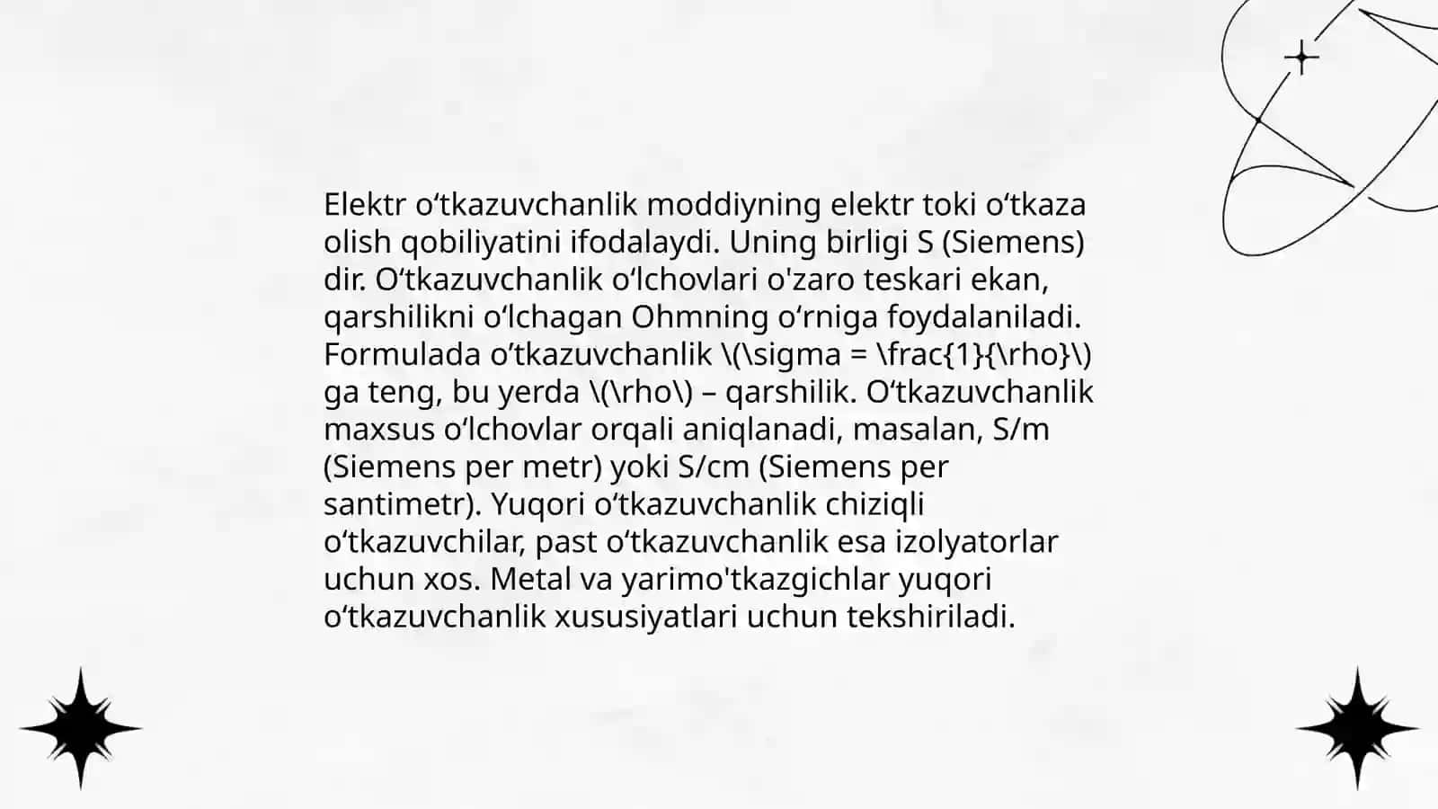 Elektr oʻtkazuvchanlik 4