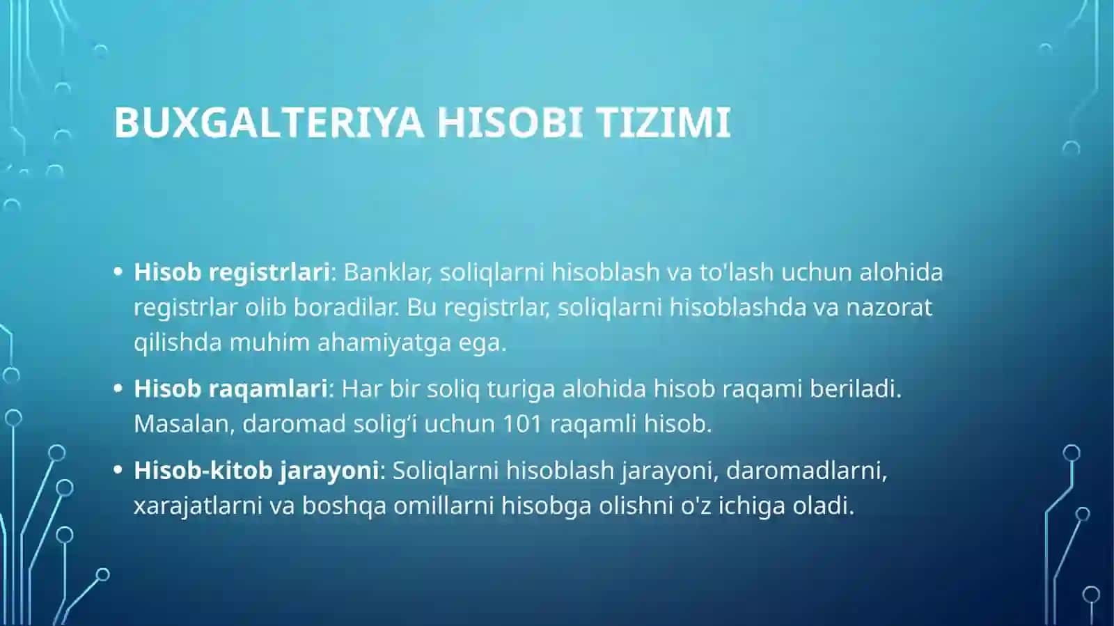 Banklarda Soliqlar Buxgalteriya Hisobi 4