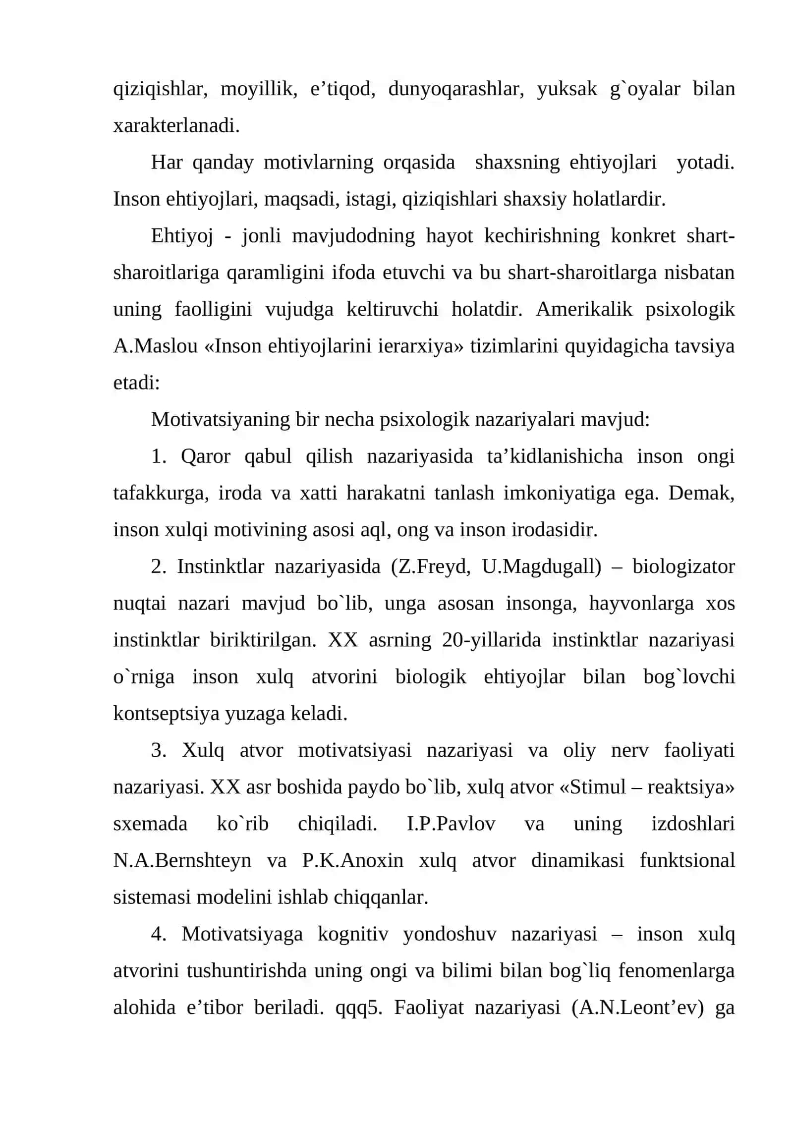 Motivatsiya va emotsiya psixologiyasi 4