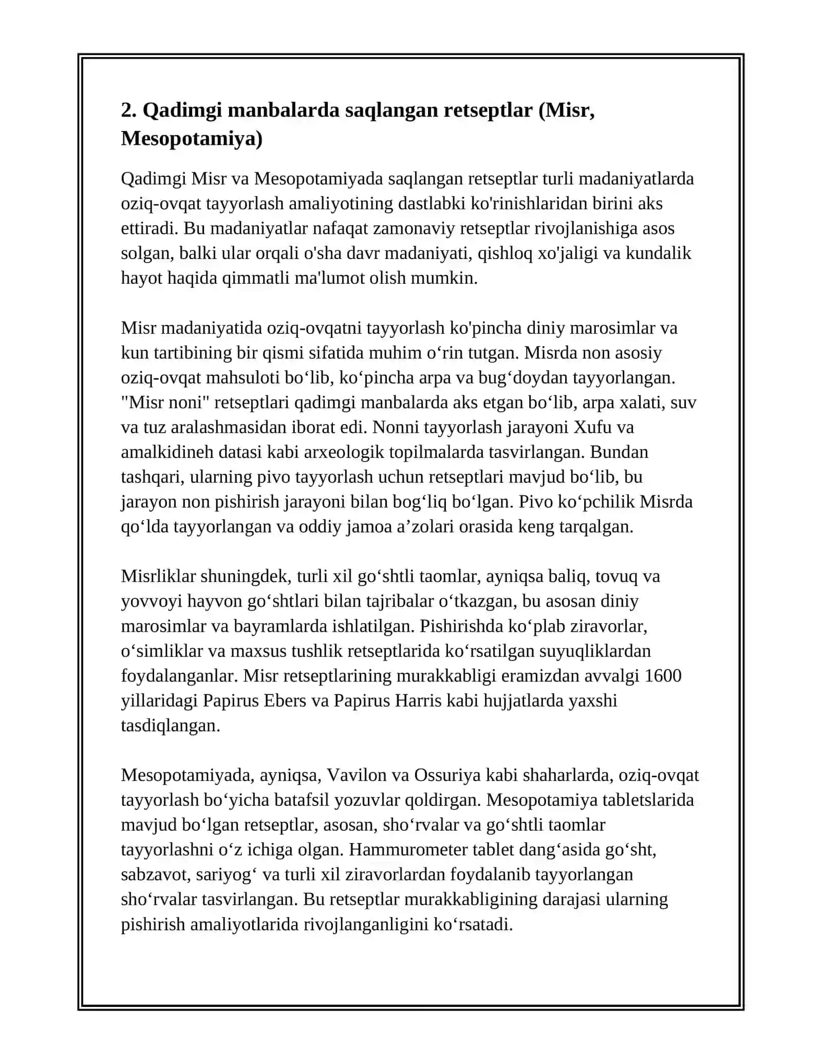 RETSEPT TARIXI 4