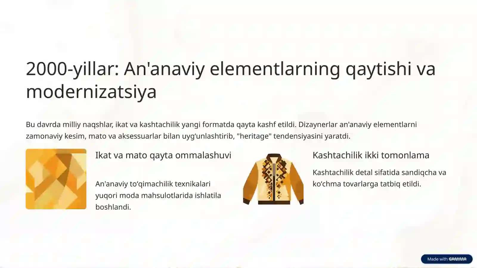 Oʻzbekistonda modaning oʻziga xos rivojlanishi (1991 — hozirgi vaqtgacha) 4