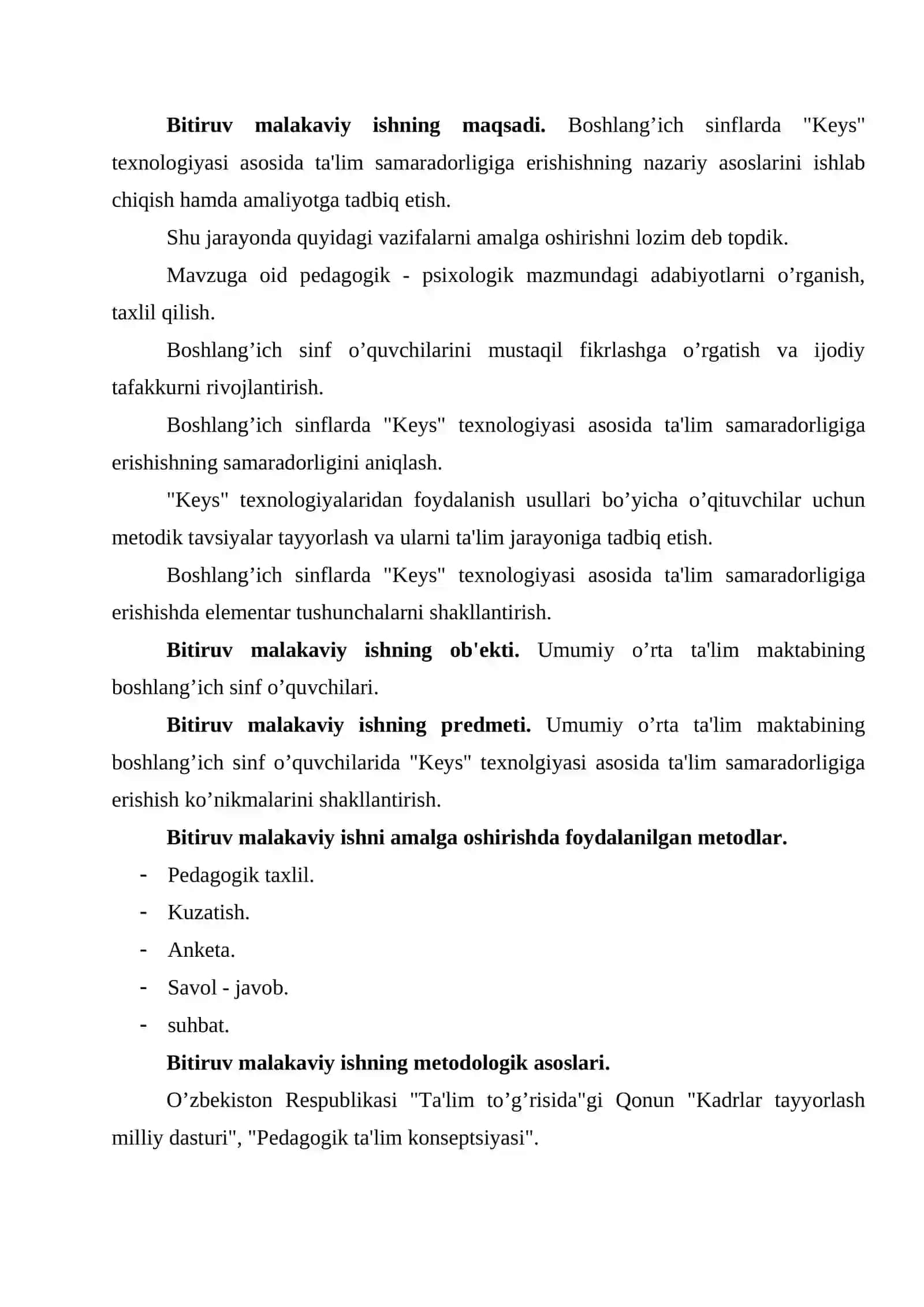 Boshlang’ich sinflarda "Kеys" tеxnologiyasi asosida ta'lim samaradorligiga erishish 4