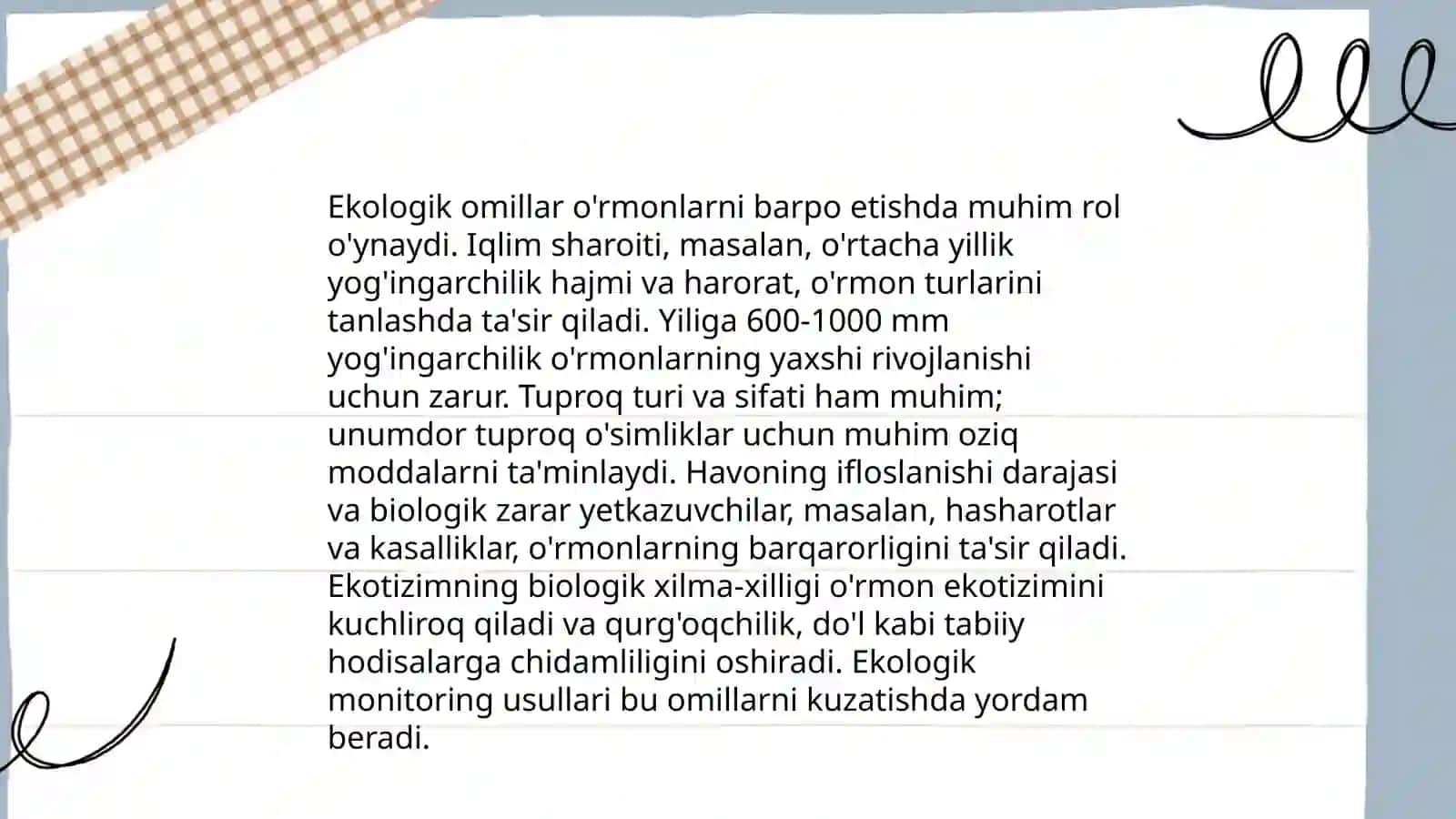 Madaniy o'rmonlarni barpo etish asoslari 4