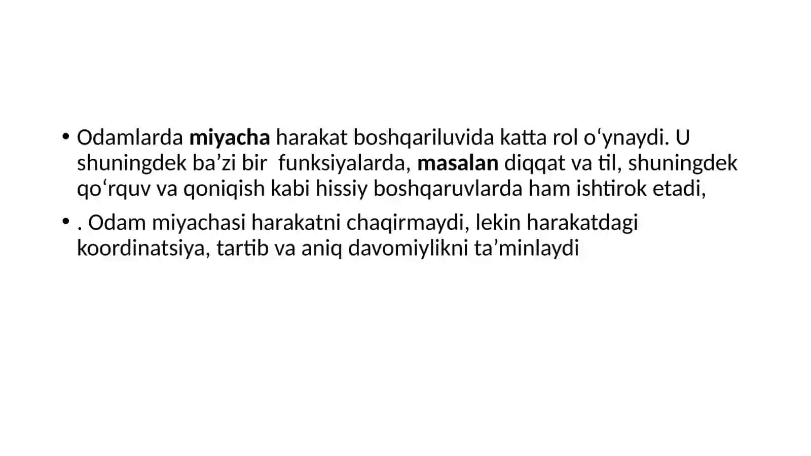 Asabtizimi.Boshmiyatuzilishi.Oraliqmiyavamiyachaanatomiyasi. Boshmiyaningorolchaqismi 4