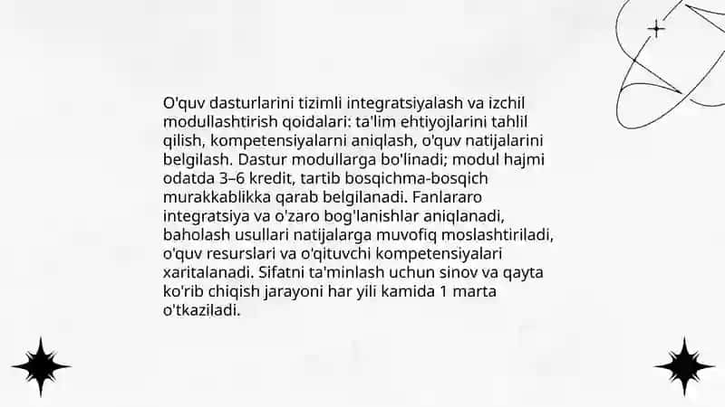 Ta'limning tizimlilik va izchilik prinsiplarini amalga oshirish qoidalari 4
