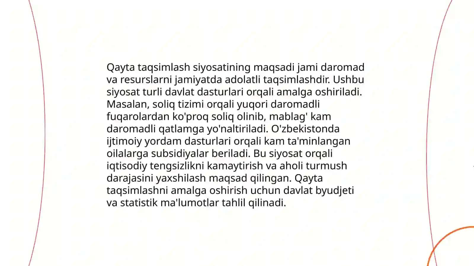 Adolat printsiplari va qayta taqsimlash siyosatning asoslari 4