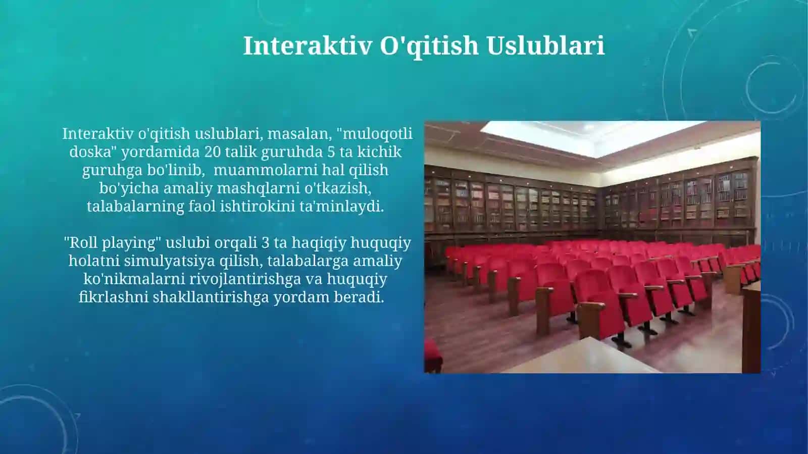 Huquqshunoslik darslarini oʻqitishni loyihalashtirish 4