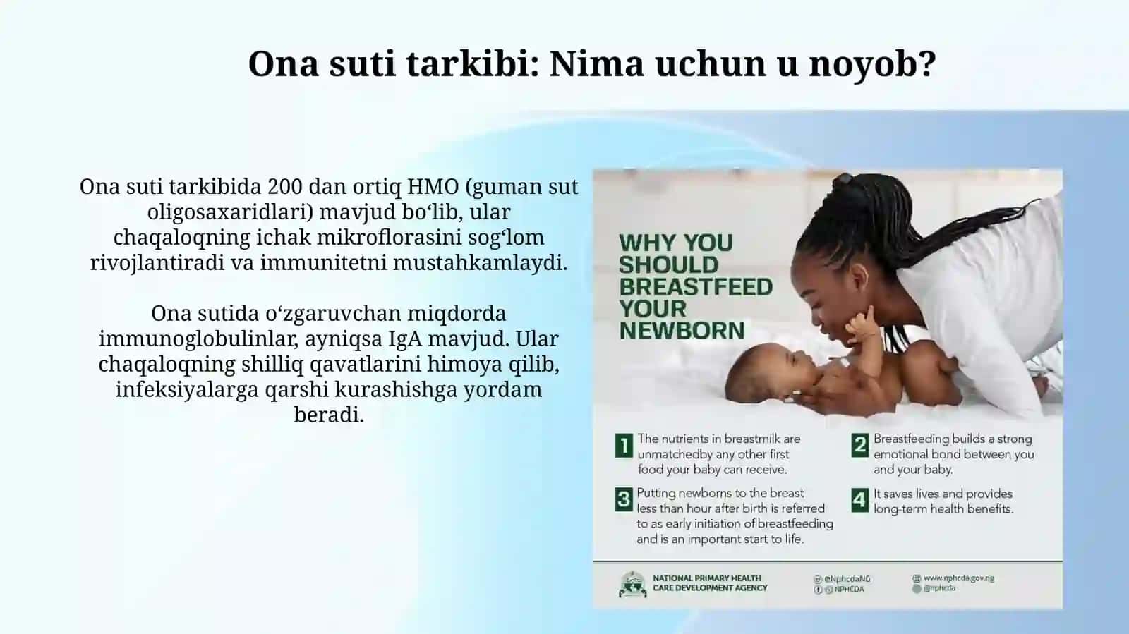 Tabiiyoziqlantirish foydalari, uning bola va onaning sog'lig'i uchun ahamiyati 4