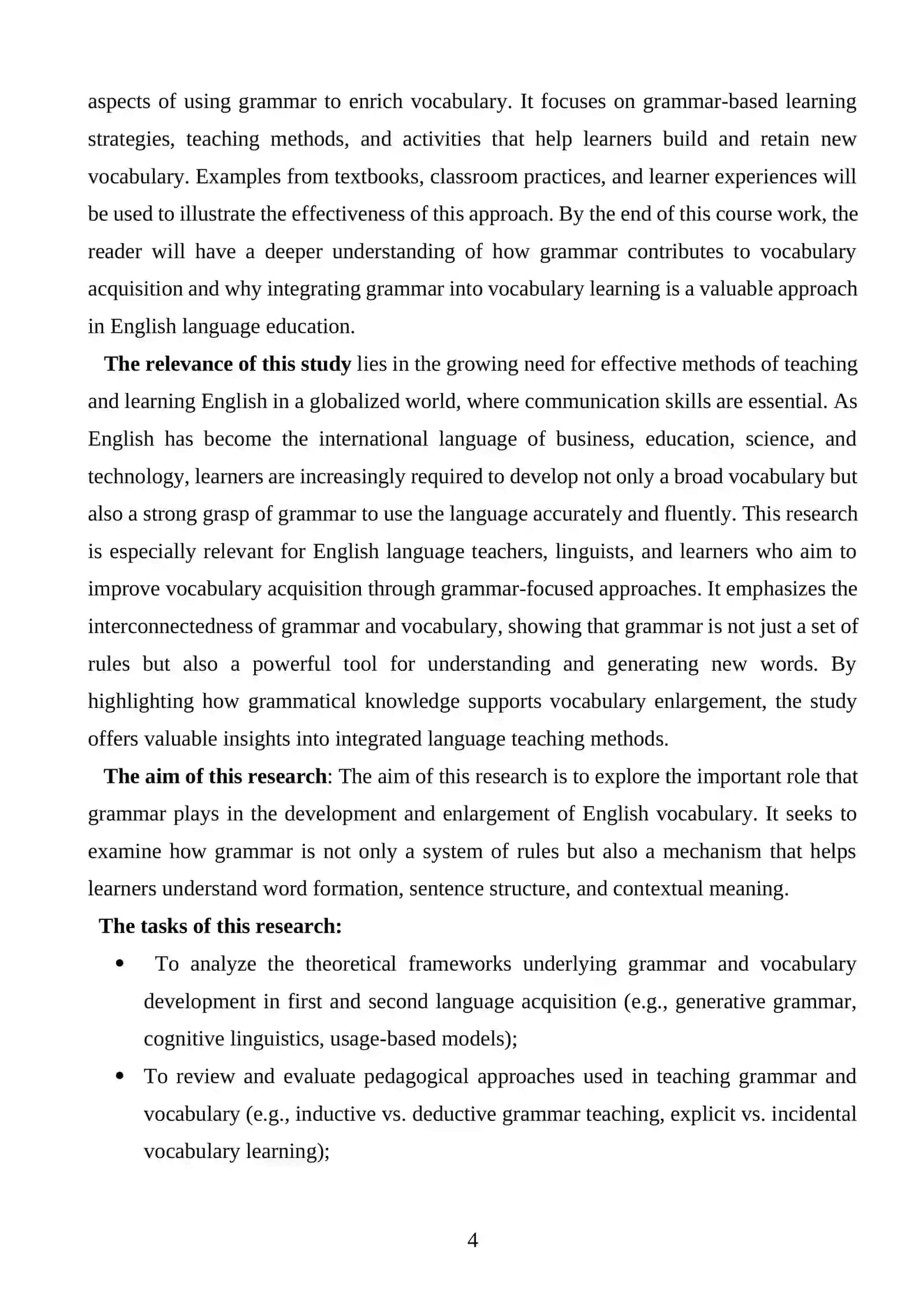 THEORETICAL FOUNDATIONS OF GRAMMAR AND VOCABULARY DEVELOPMENT 4