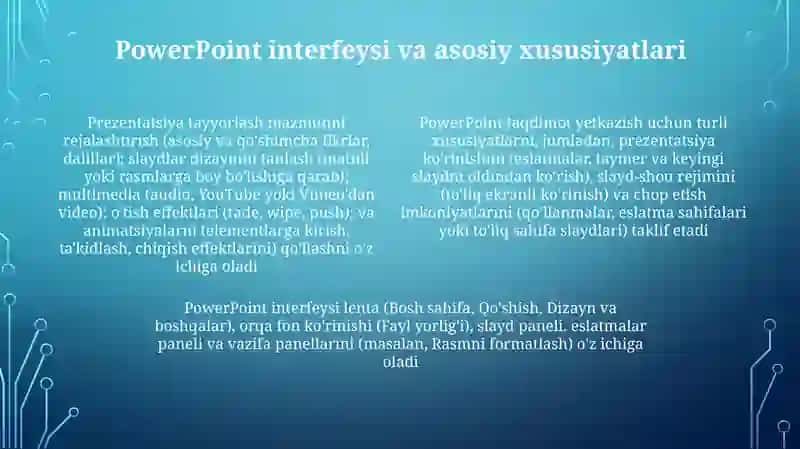 PowerPoint Taqdimotlar Uchun Vositalar 4