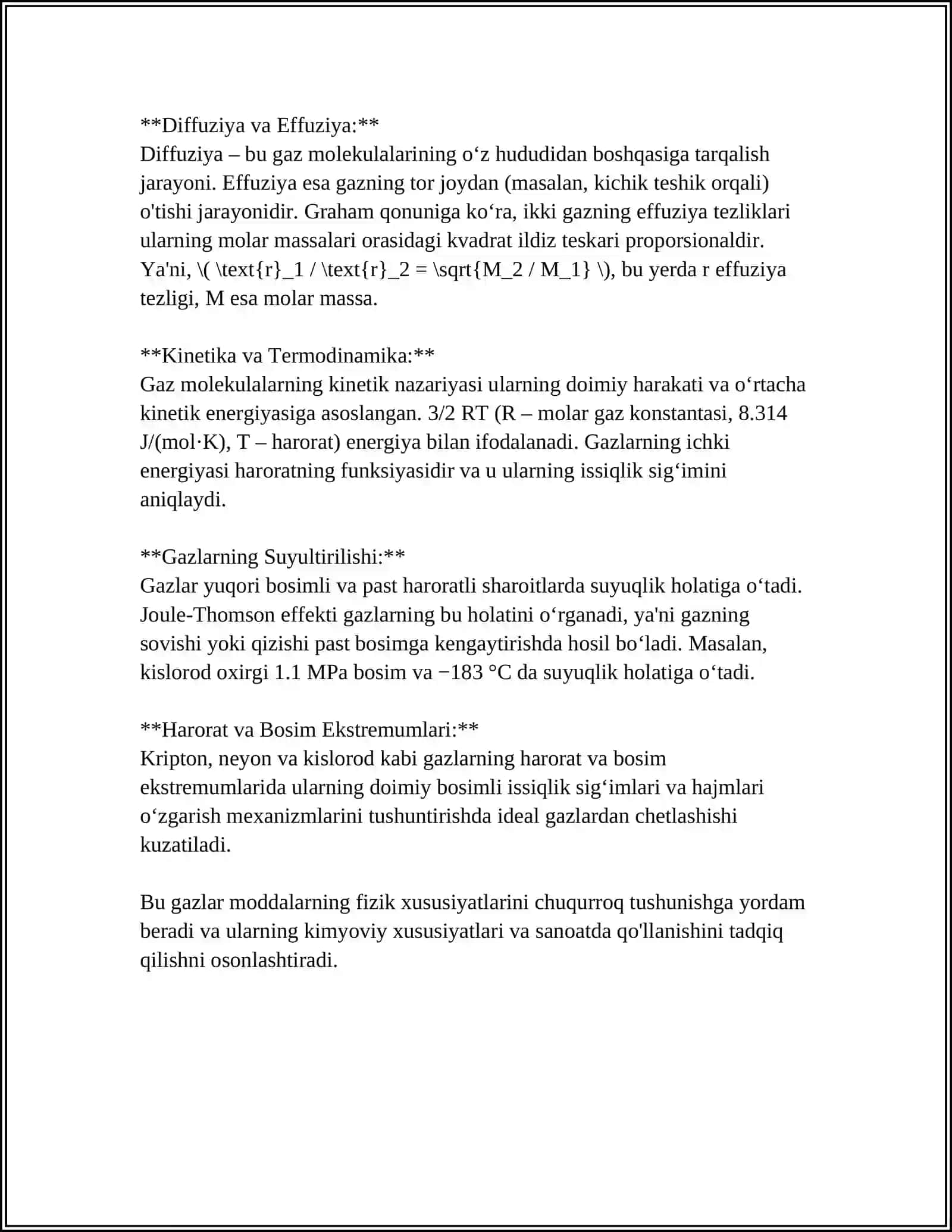 GAZLARNING TASNIFI 4