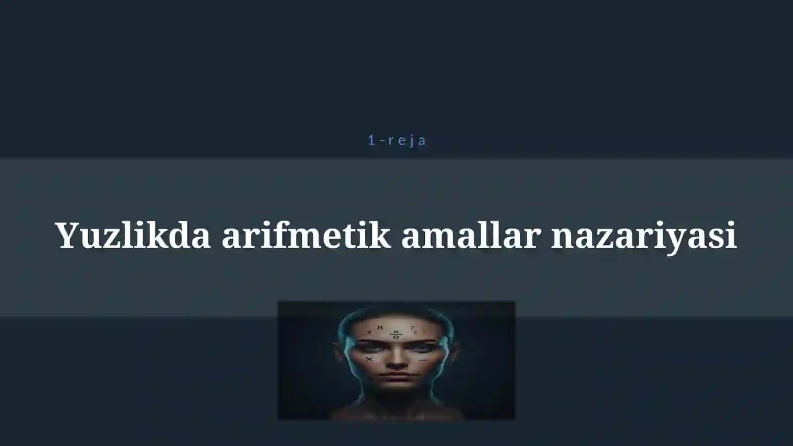 1000 ICHIDA ARIFMETIK AMALLARNI BAJARISH METODIKASI 4
