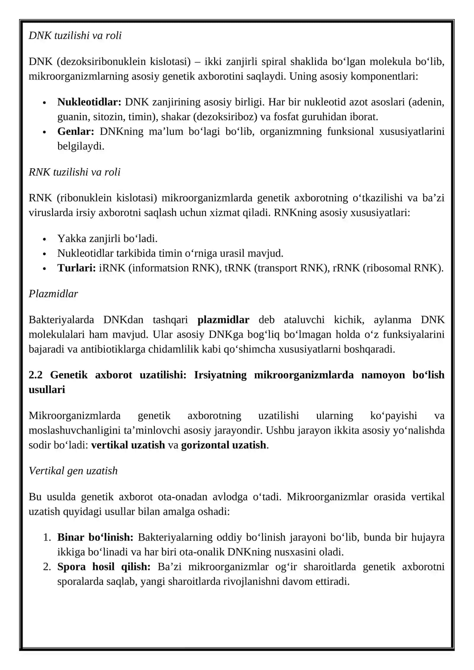 Mikroorganizmlar genetikasi irsiyat va oʻzgaruvchanlik mikroorganizmlarda transformatsiya induksiya hodisasi 4