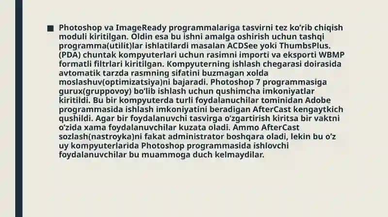 Adobe Photoshop dasturida tasvirlar hosil qilish va ularni taxrirlash 4
