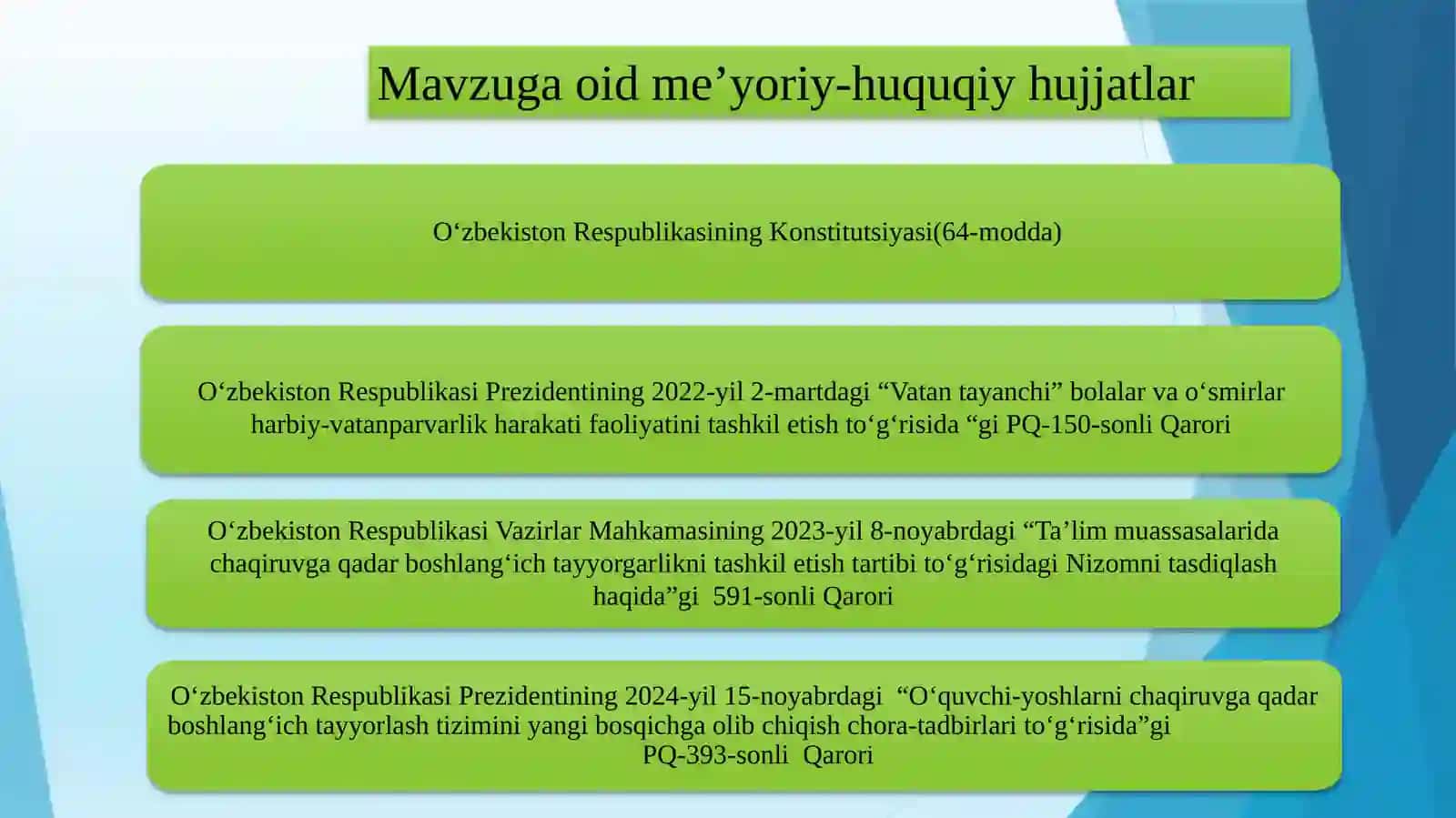 Maktabda o‘quvchilarni chaqiriqqa qadar boshlang‘ich tayyorlash faoliyati samaradorligini oshirish 4