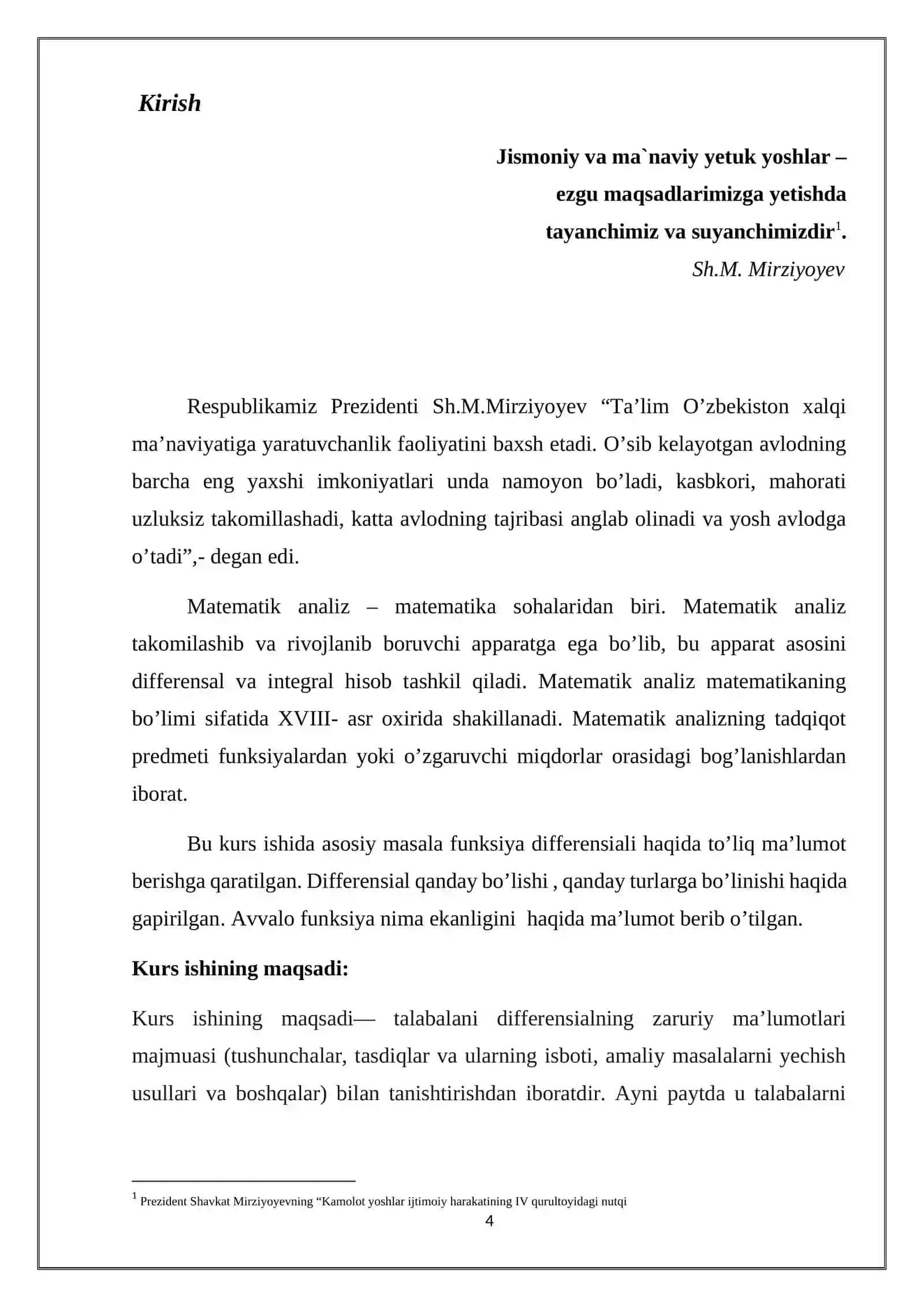 Matematika va informatika ta’lim yo‘nalishi kurs ishi 4