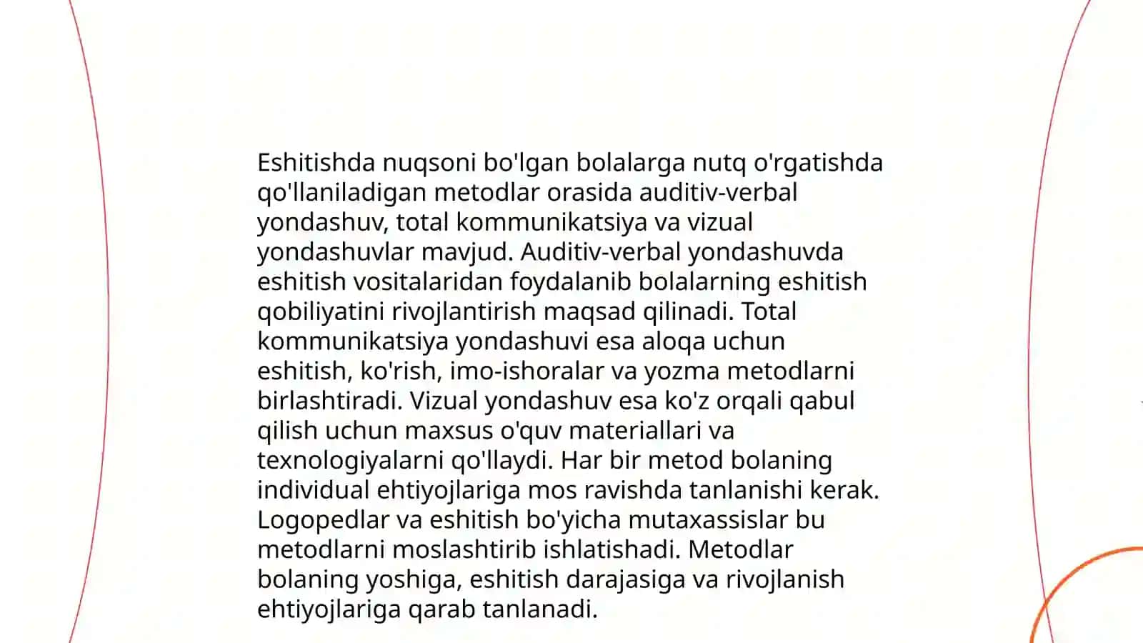 Eshitishda nuqsoni bolgan bolalar maktabida ogzaki nutqga orgatish 4