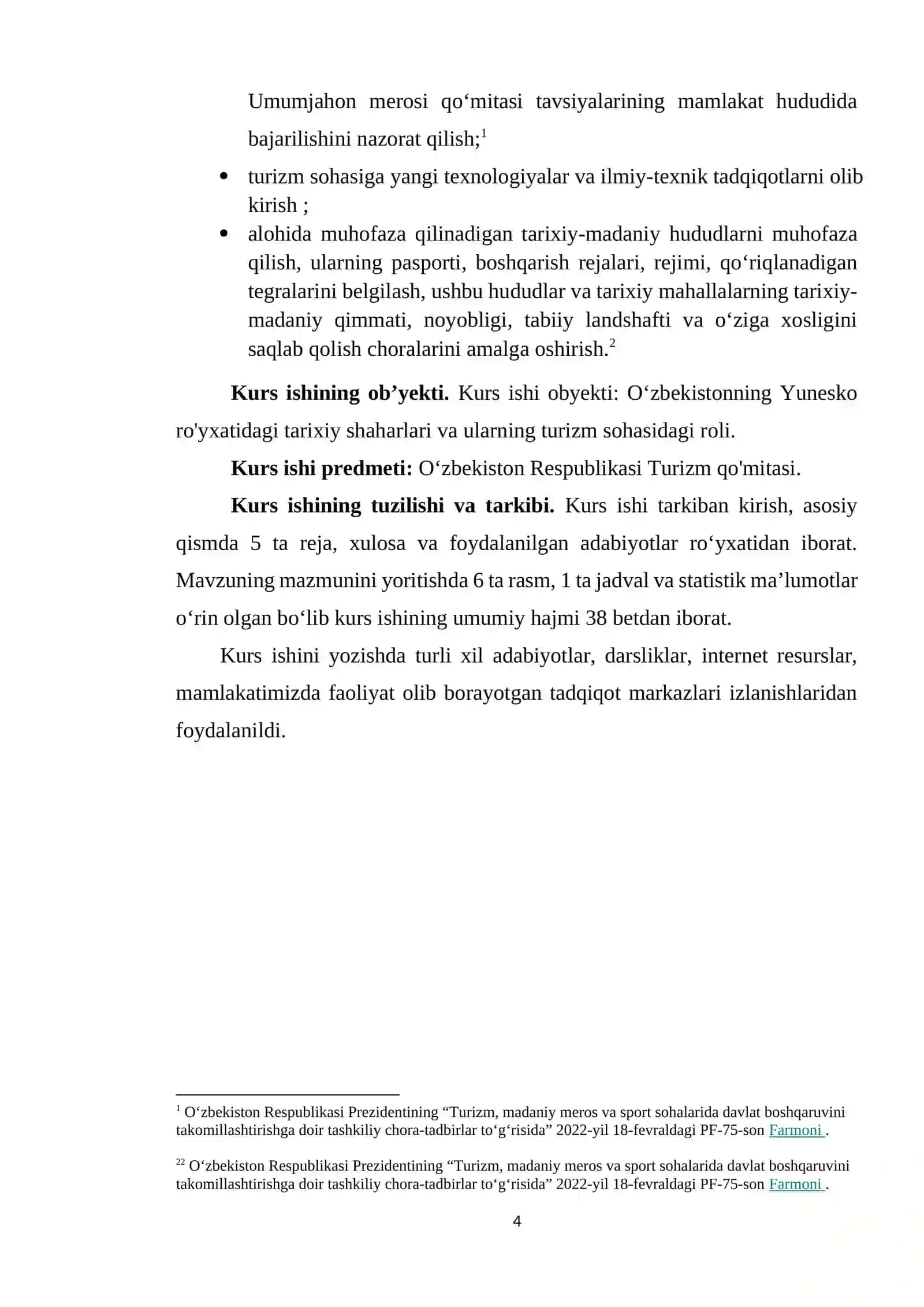 O‘zbekistonning YUNESKO ro‘yxatidagi tarixiy shaharlari va ularning turizm sohasidagi roli 4